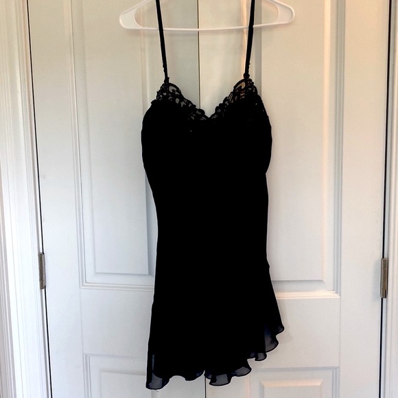 2 pc beaded chiffon nightwear set - M - Picture 3 of 7